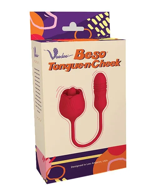 Vibrators Voodoo Voodoo Beso Tongue N Cheek Red