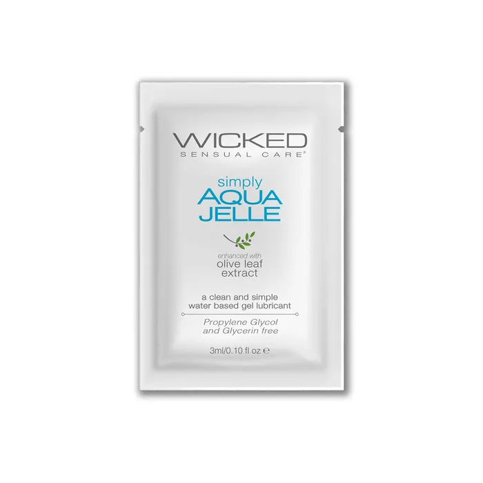 Wicked Sensual Care Vibrators Wicked Simply Aqua Jelle Packettes 144ct