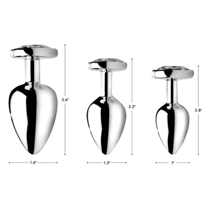 XR Brands Booty Sparks Rainbow Prism Heart Anal Plug Small Anal XR Brands Booty Sparks Rainbow Prism Heart Anal Plug Small Anal