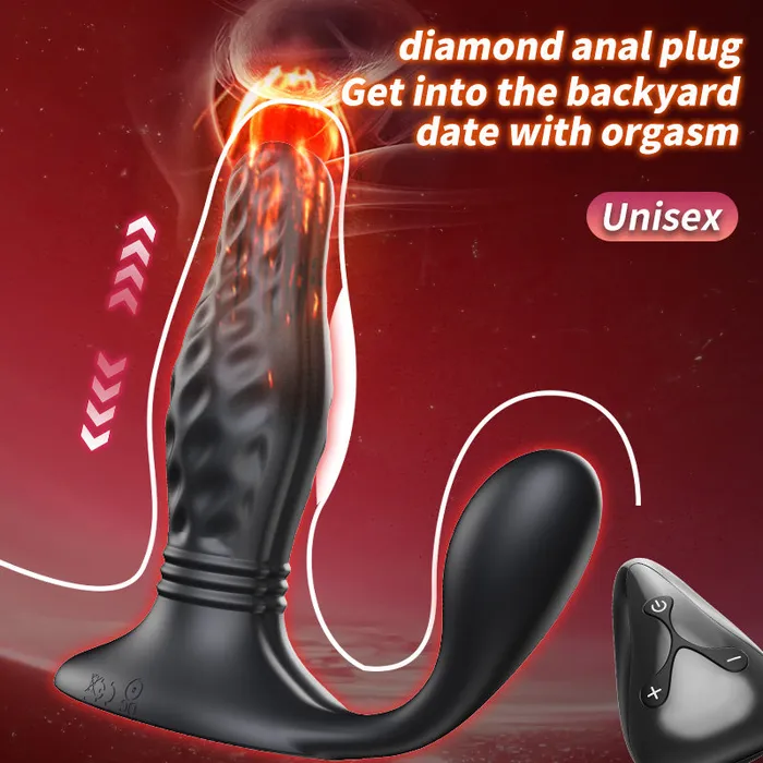 yeain Male Sex Toys YEAINYezakura Diamond drill butt anal plug vibrator with romove control