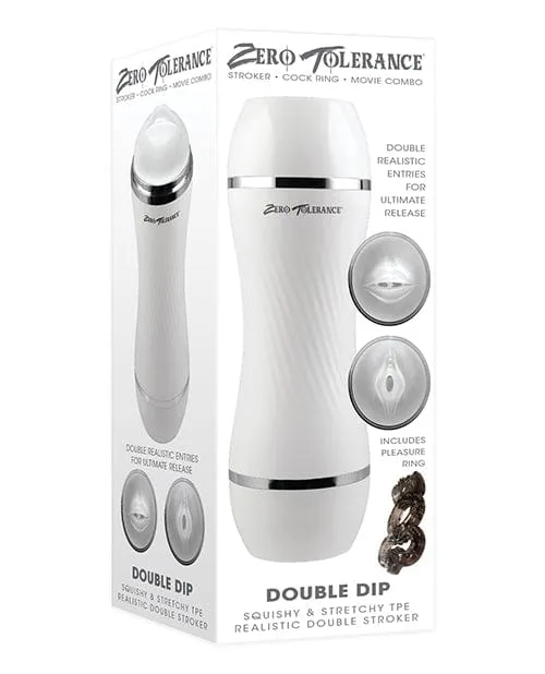 Zero Tolerance Male Sex Toys Zero Tolerance Double Dip Stroker White