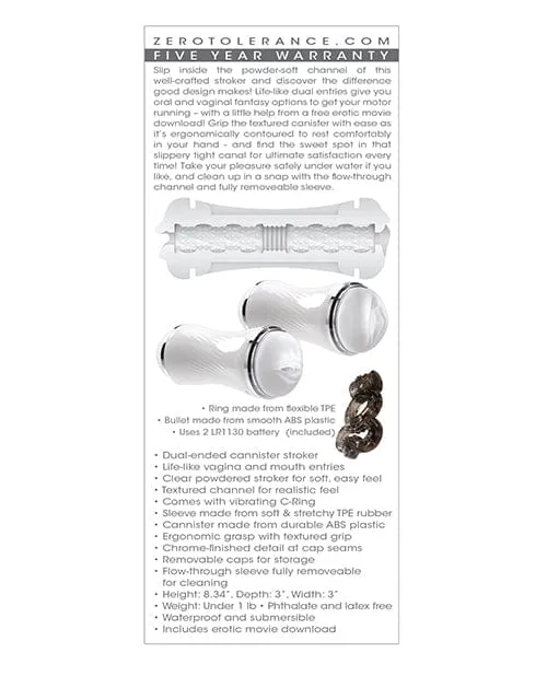 Zero Tolerance Male Sex Toys Zero Tolerance Double Dip Stroker White Zero Tolerance Male Sex Toys Zero Tolerance Double Dip Stroker White