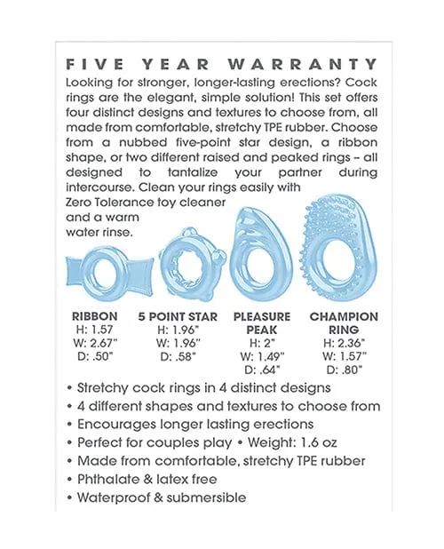 Zero Tolerance Ring A Ding Ding Set Of 4 Cock Rings Blue Zero Tolerance Anal Zero Tolerance Ring A Ding Ding Set Of 4 Cock Rings Blue Zero Tolerance Anal