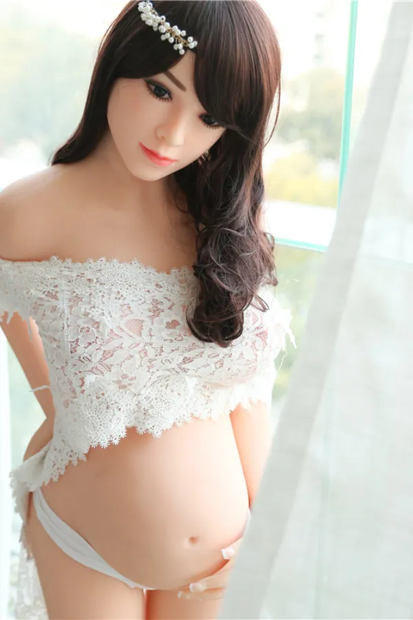 158cm5ft2 Fcup Black Hair Pregnant TPE Sex Doll 38 SY Doll Male Sex Toys