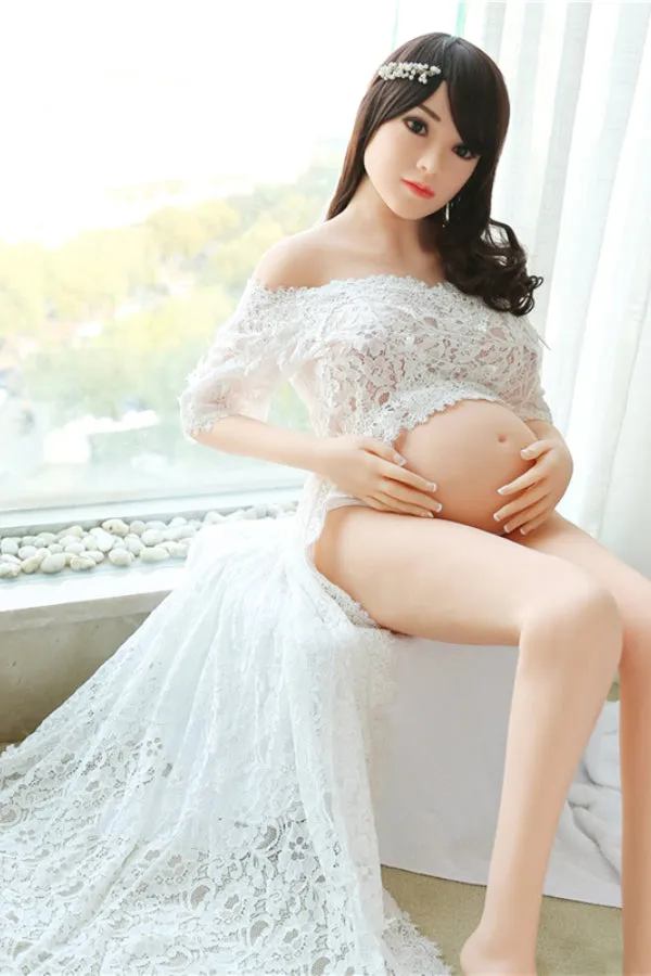 158cm5ft2 Fcup Black Hair Pregnant TPE Sex Doll 38 SY Doll Male Sex Toys