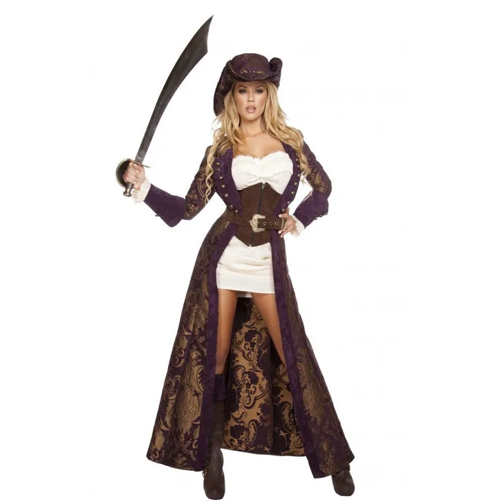 4574 6pc Decadent Pirate Diva Roma Costume Inc Vibrators