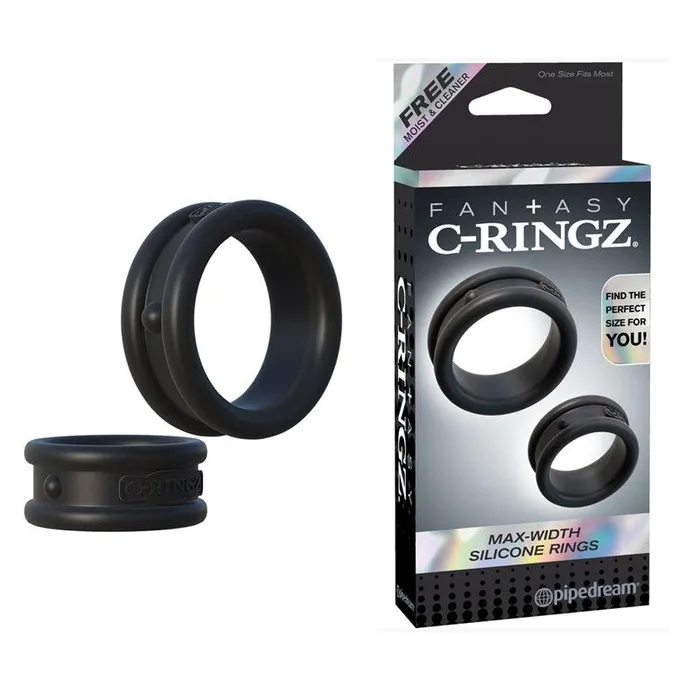 Anal Pipedream Pipedream Fantasy CRingz MaxWidth Silicone Rings 2Piece Set Black Anal Pipedream Pipedream Fantasy CRingz MaxWidth Silicone Rings 2Piece Set Black
