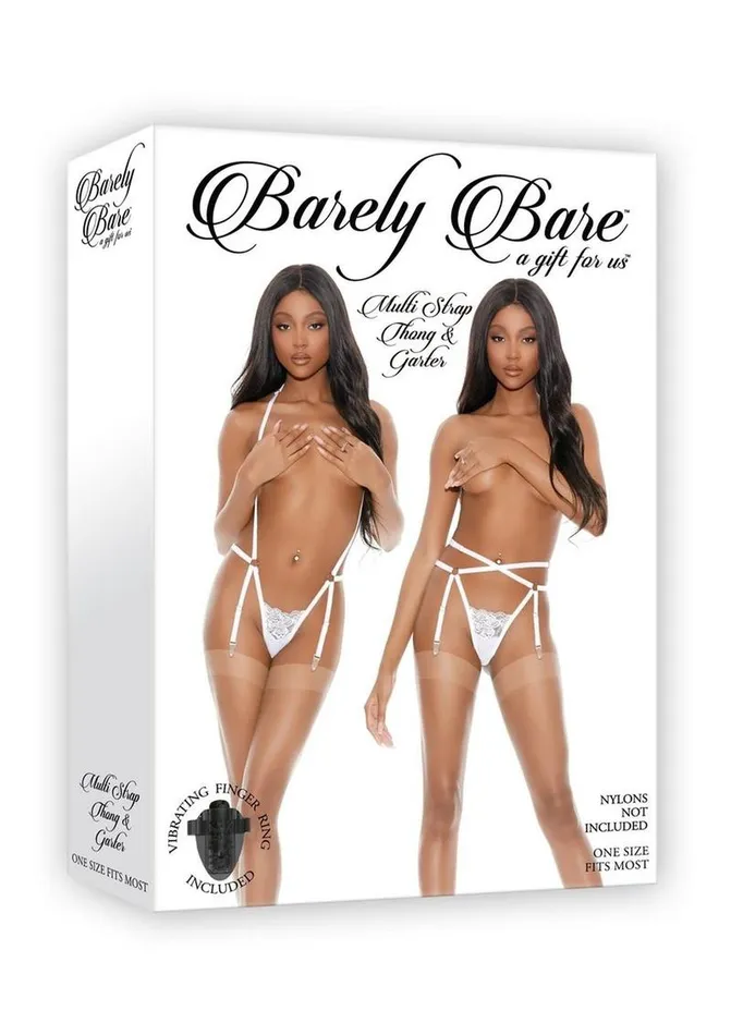Barely Bare Vibrators Barely Bare Multi Strap Thong and Garter