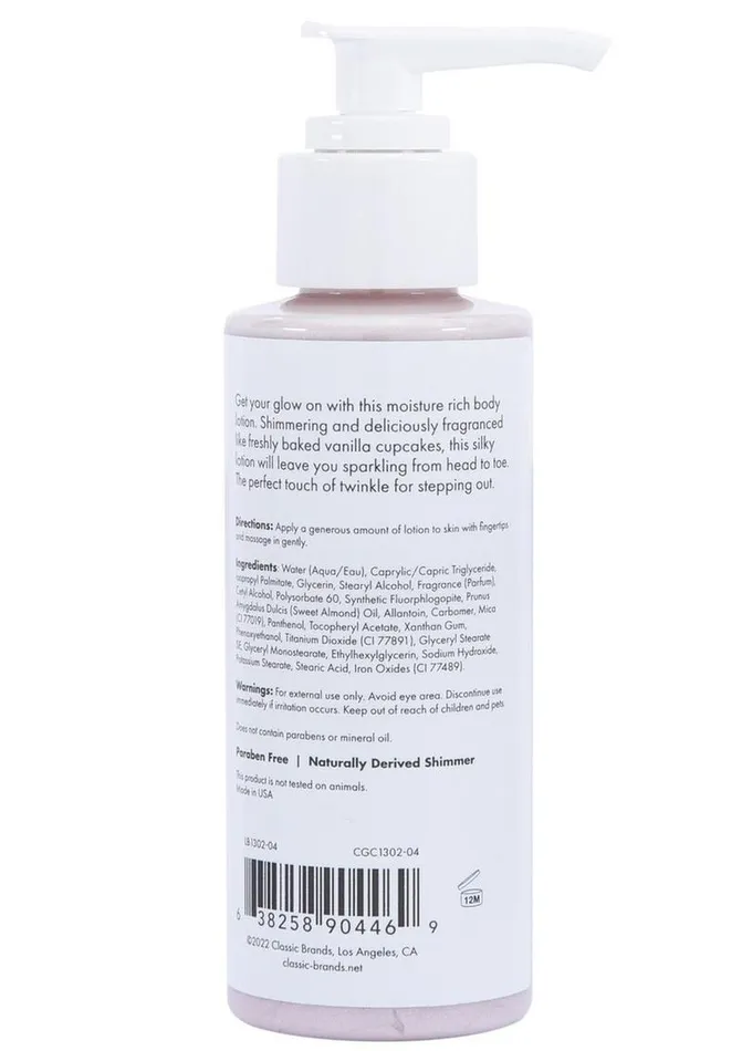 CG Glow Vanilla Cupcake Fragranced Shimmer Lotion CGC Dildos
