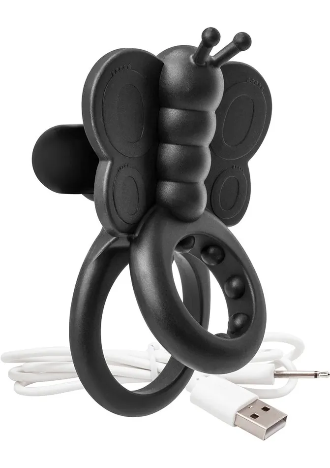 Charged Male Sex Toys Charged Monarch USB Rechargeable Butterfly Vibe Silicone Cock Ring Waterproof Charged Male Sex Toys Charged Monarch USB Rechargeable Butterfly Vibe Silicone Cock Ring Waterproof