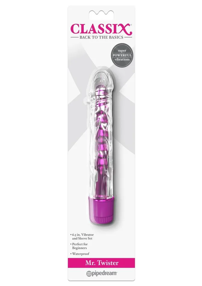 Classix Female Sex Toys Classix Mr Twister Vibrator with Sleeve Classix Female Sex Toys Classix Mr Twister Vibrator with Sleeve