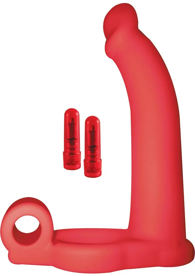 Couples Double Penetrator Double Penetrator Studmaker Silicone Vibrating Cock Ring