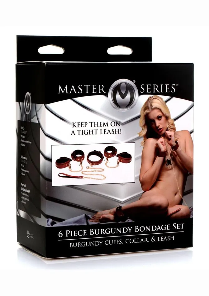 Couples Master Series Bondage Set Cuffs Collar and Leash Master Series