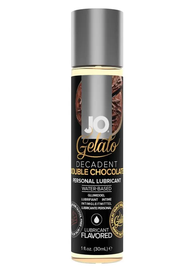Dildos JO Gelato Water Based Lube Decadent Double Chocolate 1oz Bottle System JO