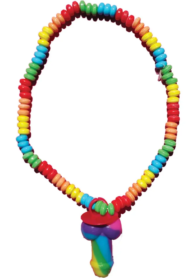 Dildos Rainbow Pecker Candy Necklace Rainbow