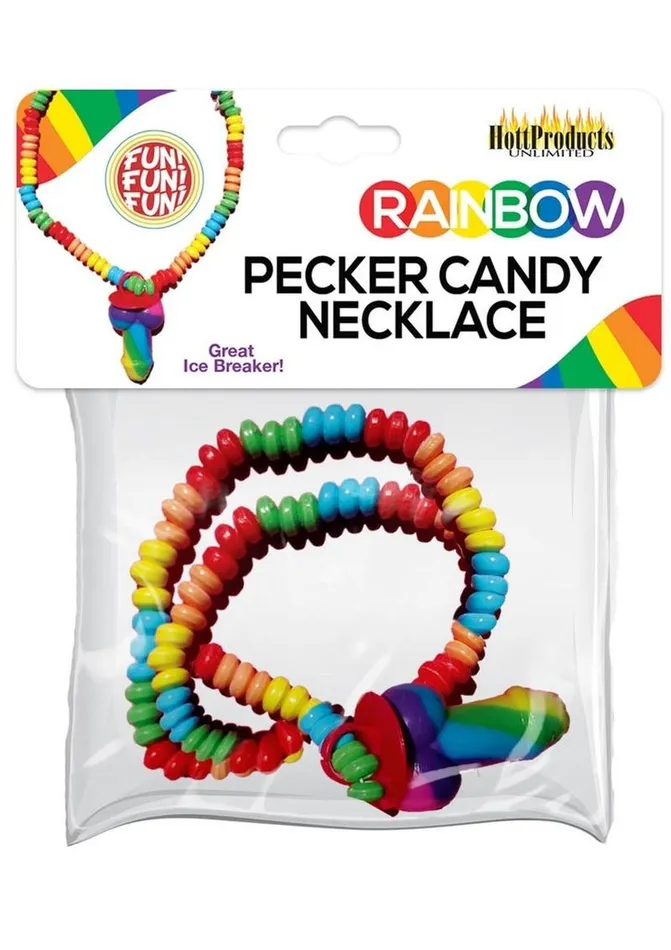 Dildos Rainbow Pecker Candy Necklace Rainbow