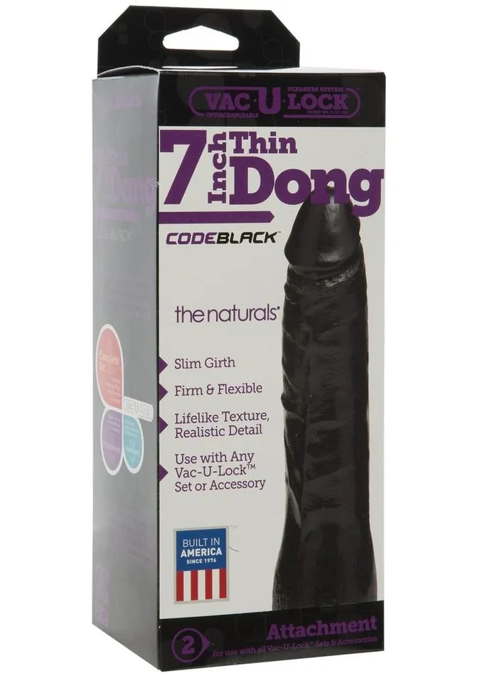 Dildos VacULock VacULock Codeblack Thin Dildo