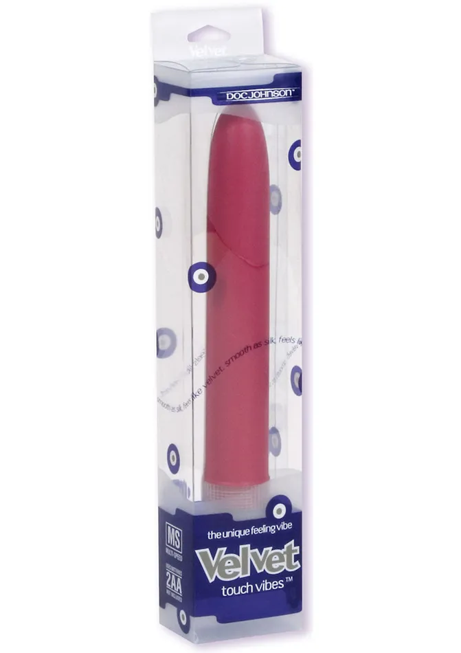 Doc Johnson Vibrators Velvet Touch Vibes Waterproof Vibrator 7in Dusty
