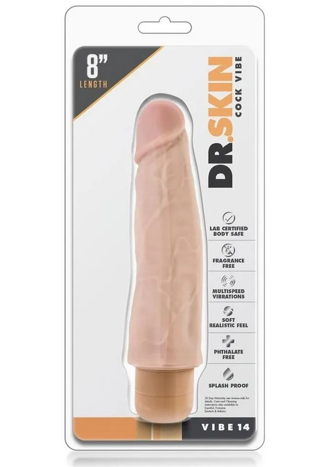 Dr Skin Cock Vibe 14 Vibrating Dildo Dr Skin Female Sex Toys