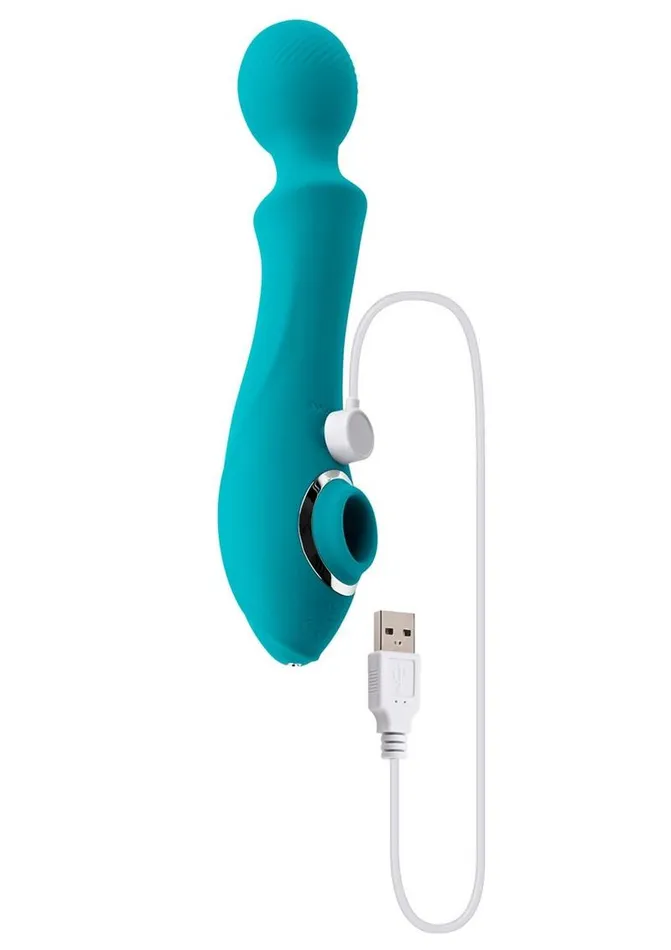 Evolved Female Sex Toys Wanderful Sucker Rechargeable Silicone Bodywand and Clitoral Stimulator