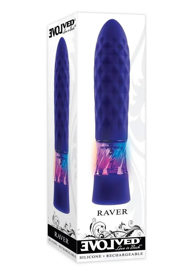 Female Sex Toys Evolved Raver Rechargeable Silicone LightUp Vibrating Bullet