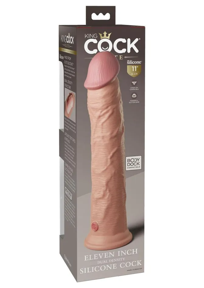 Female Sex Toys King Cock Elite Dual Density Silicone Dildo King Cock
