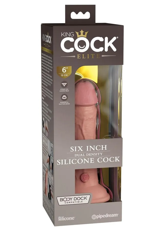 Female Sex Toys King Cock Elite Dual Density Silicone Dildo King Cock