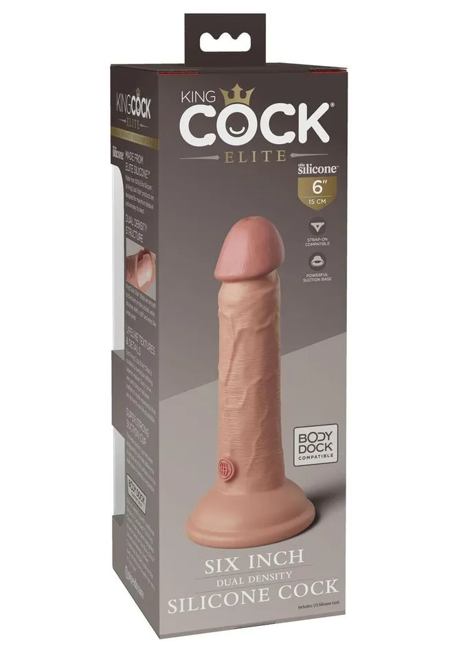 Female Sex Toys King Cock Elite Dual Density Silicone Dildo King Cock