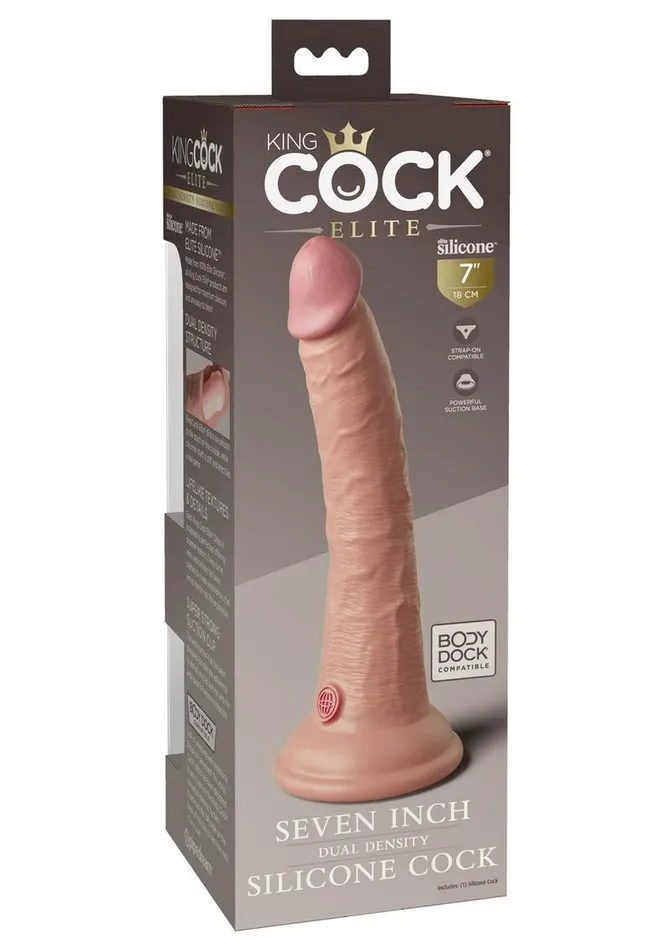 Female Sex Toys King Cock Elite Dual Density Silicone Dildo King Cock