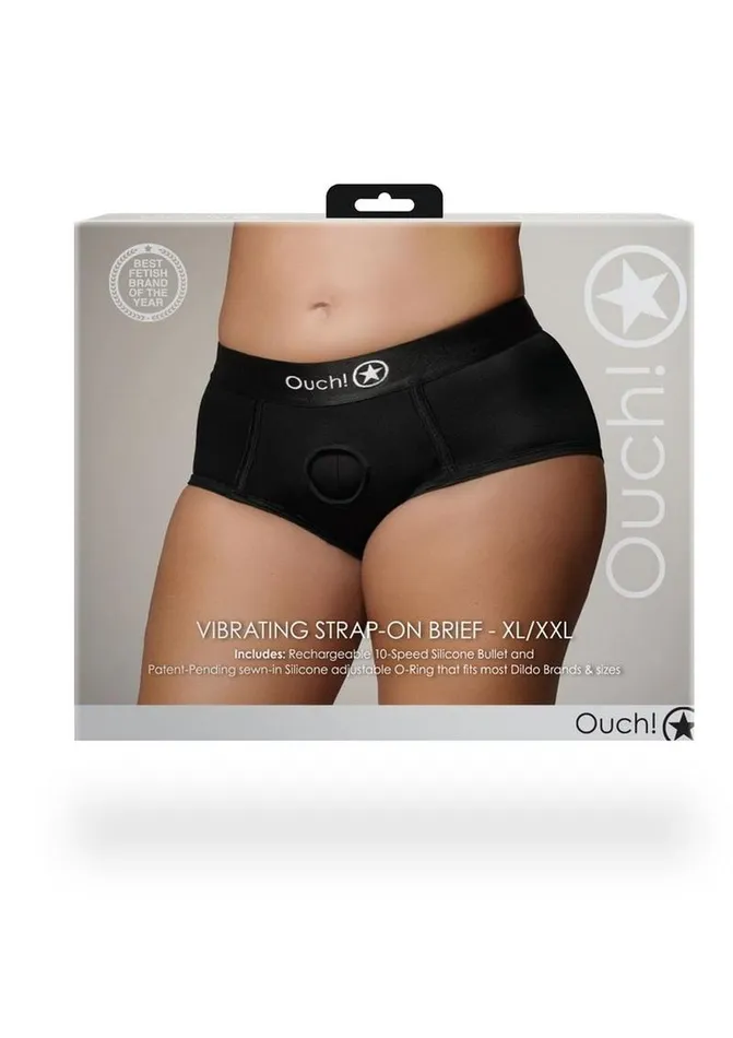 Female Sex Toys Ouch Vibrating StrapOn Brief Rechargeable Ouch