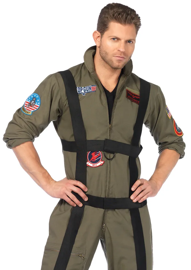 Female Sex Toys Playthings Top Gun Flightsuit Mens