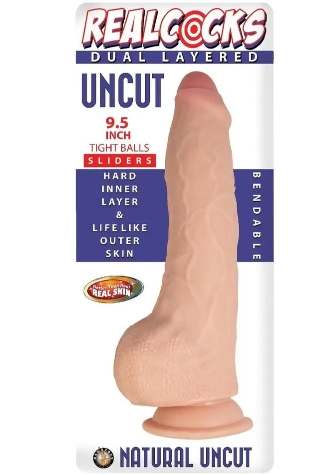 Female Sex Toys Realcocks Realcocks Dual Layered Uncut Slider with Tight Balls