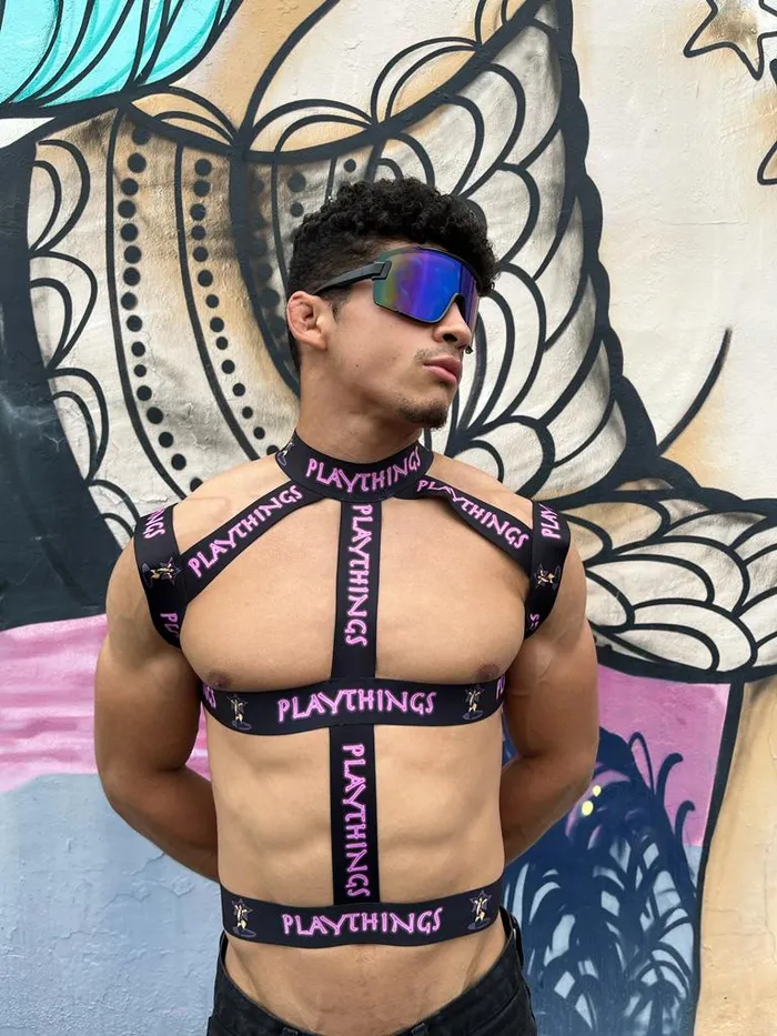 Female Sex Toys Roma Male Playthings Designer Logo Chest Harness