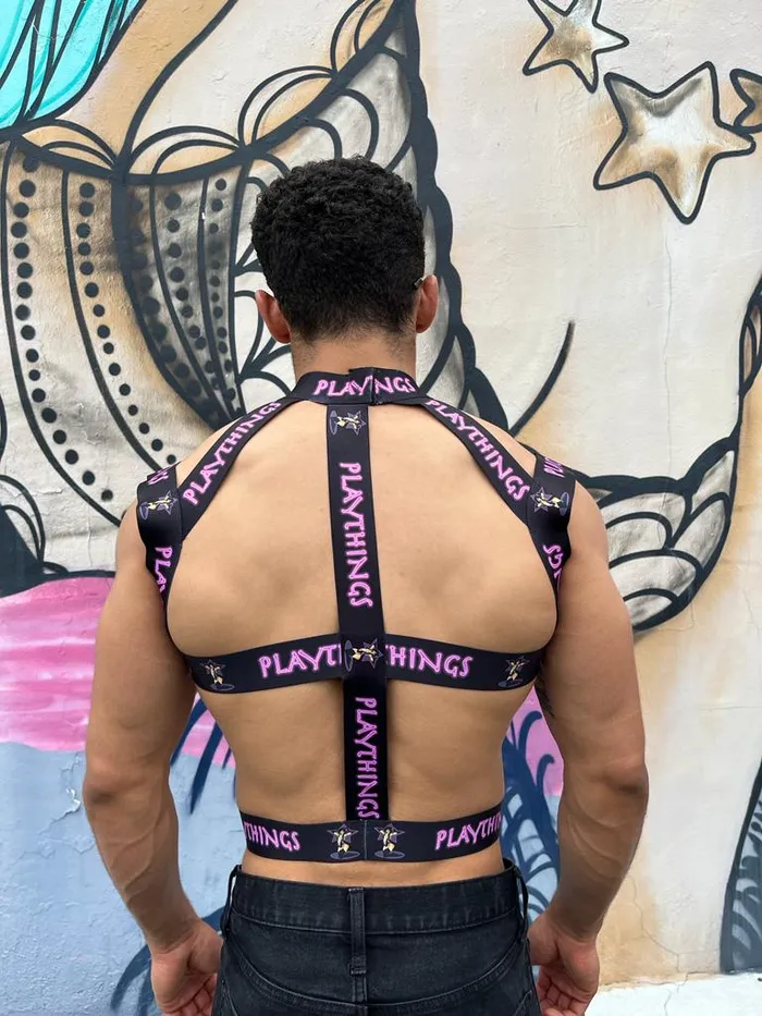 Female Sex Toys Roma Male Playthings Designer Logo Chest Harness