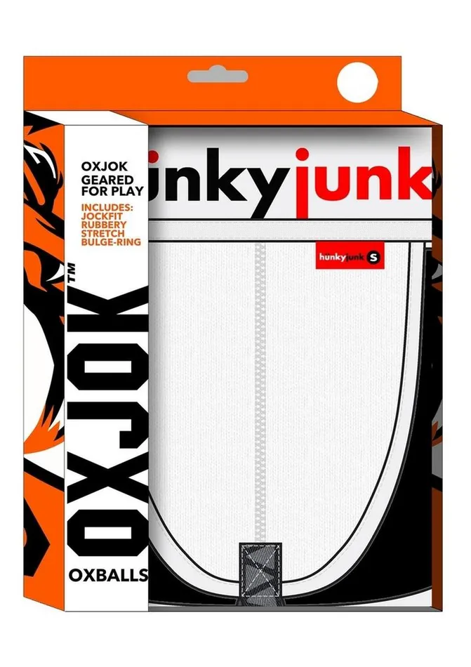 Hunker Comfy Pouch SliderStrap Jock White Snow Oxballs Female Sex Toys