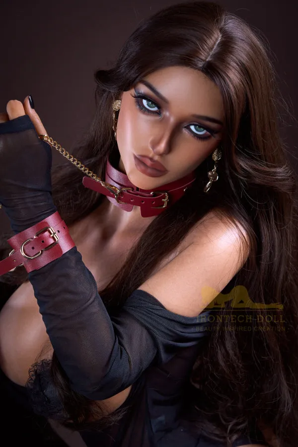 Irontech Doll Male Sex Toys Wonder Dolly 165cm5ft5 Hot Silicone Sex Doll 165T with ROS Head B1 Dark tanned SM