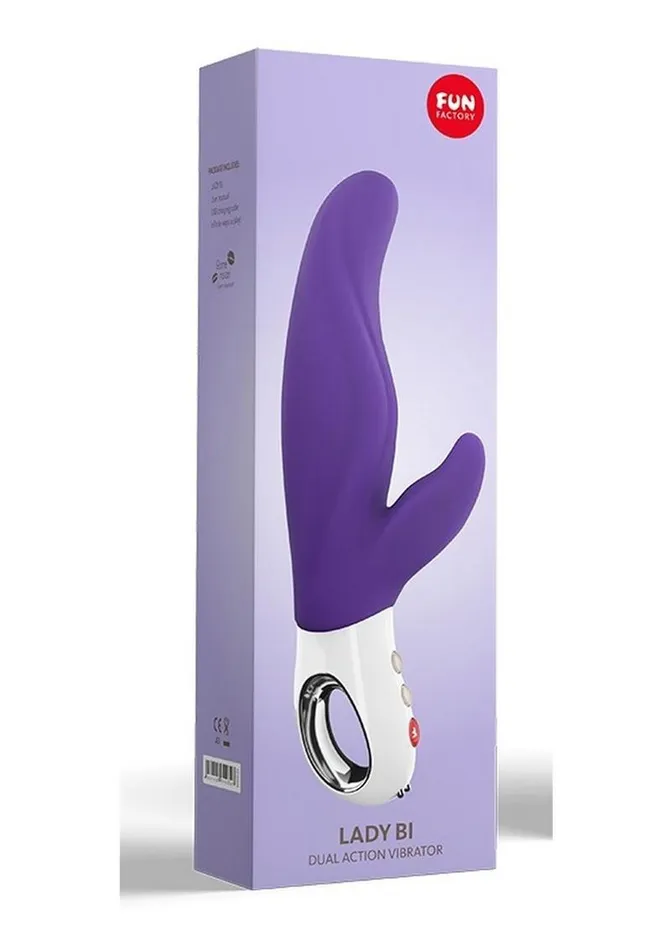 Lady Bi Silicone Vibrator with Clitoral Stimulator Fun Factory Female Sex Toys