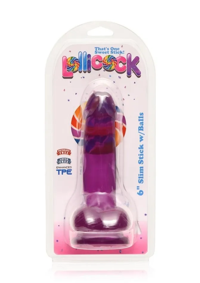 Lollicock Female Sex Toys Lollicock Slim Stick Dildo with Balls