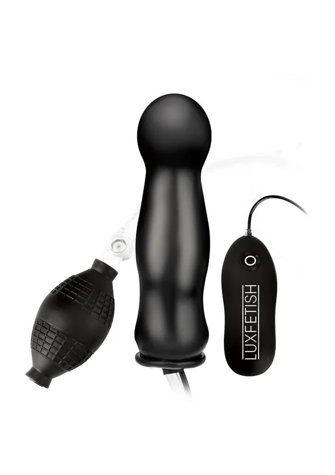 Lux Fetish Lux Fetish Inflatable Vibrating Butt Plug with Remote Control Male Sex Toys