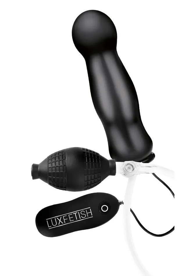 Lux Fetish Lux Fetish Inflatable Vibrating Butt Plug with Remote Control Male Sex Toys