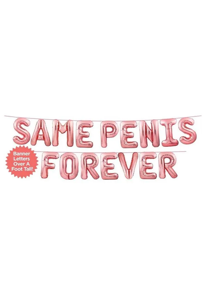 Male Sex Toys Candyprints Party Glitterati Same Penis Balloon Banner