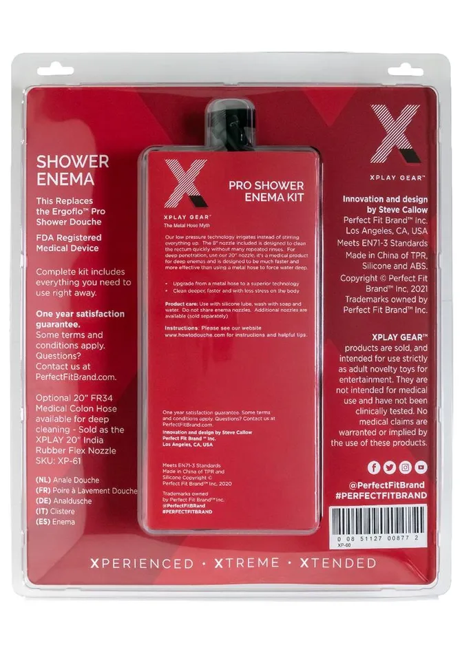 Male Sex Toys Perfect Fit The Xplay Pro Shower Enema Kit Male Sex Toys Perfect Fit The Xplay Pro Shower Enema Kit