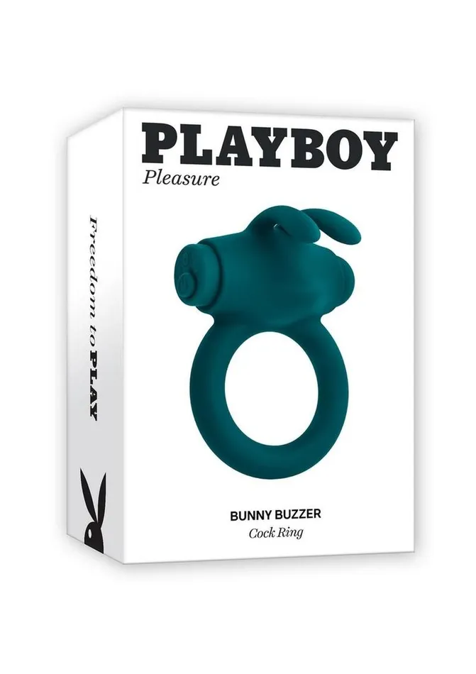 Male Sex Toys Playboy Bunny Buzzer Rechargeable Silicone Cock Ring Playboy