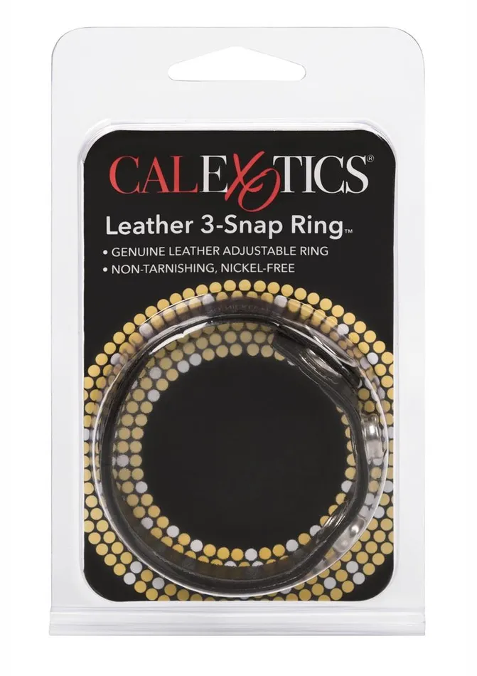 Male Sex Toys Rings Leather 3 Snap Ring Cock
