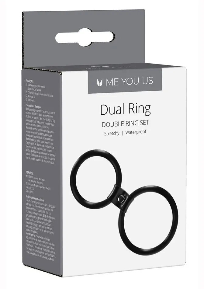 Me You Us Male Sex Toys ME YOU US Dual Ring Silicone Cock Ring