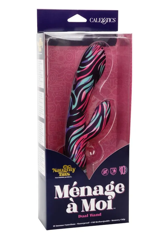 Naughty Bits Menage A Moi Silicone Rechargeable Dual Wand Naughty Bits Female Sex Toys