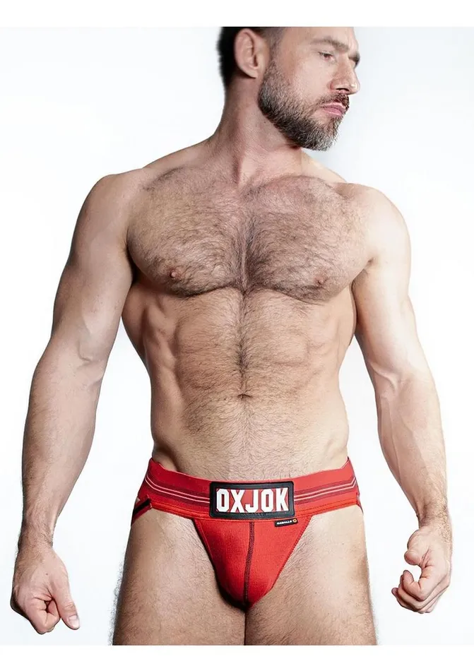 Oxballs Anal Slingjock Slider Jock Strap Red Hot