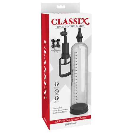 Pipedream Classix XL Penis Enlargement Pump ClearBlack Pipedream Male Sex Toys Pipedream Classix XL Penis Enlargement Pump ClearBlack Pipedream Male Sex Toys
