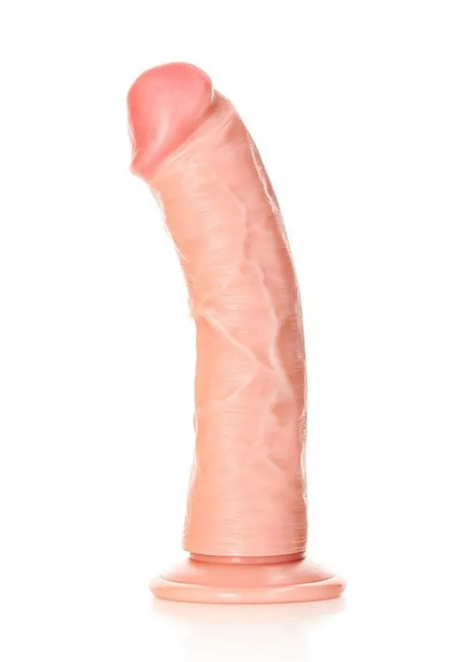 Real Rock Female Sex Toys Realrock Curved Realistic Dildo with Suction Cup