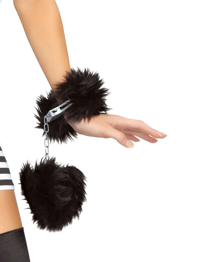 Roma Costume Inc Vibrators CU101 Fur Trimmed Handcuffs